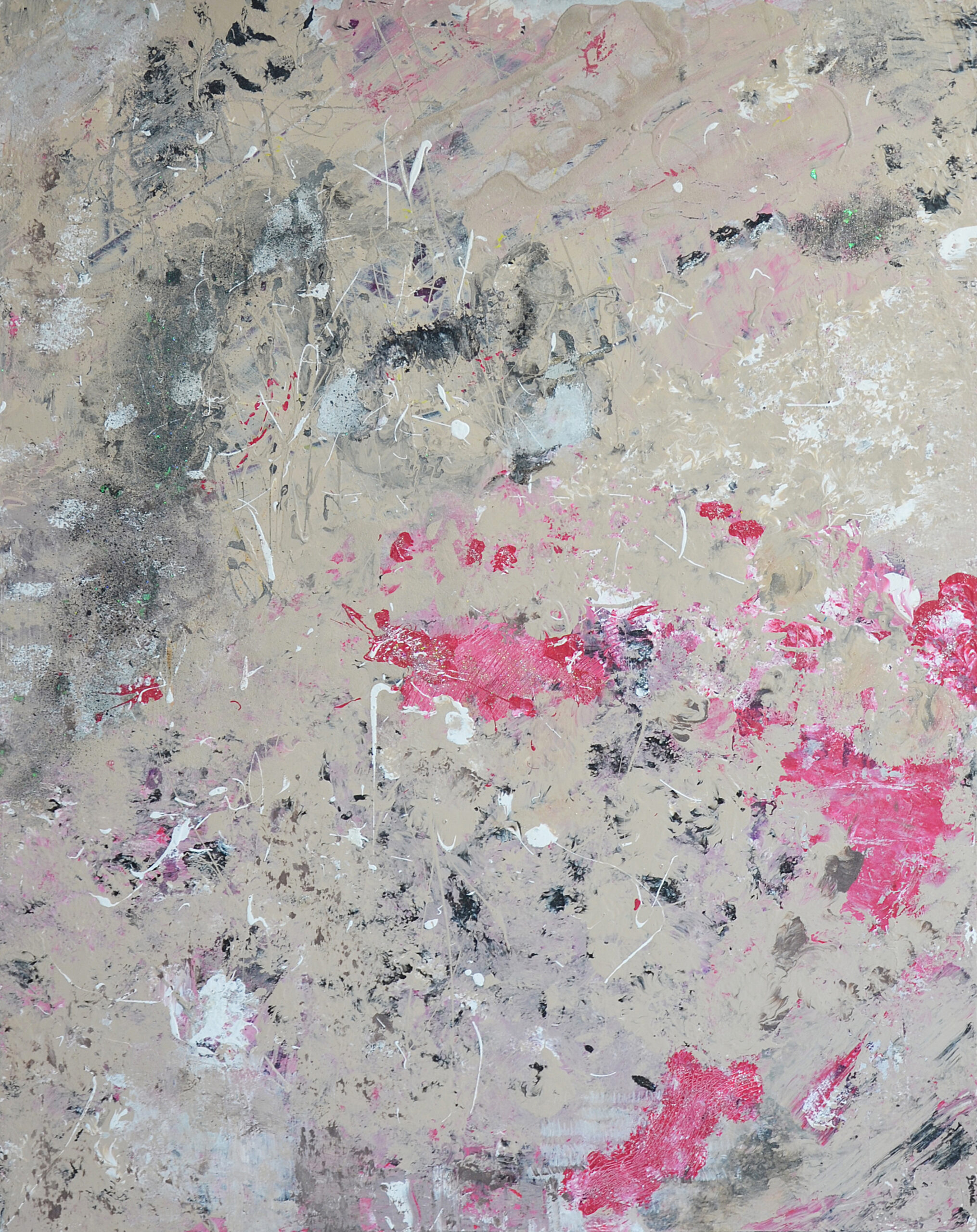 Acrylic Abstract Painting On Wooden Canva Who Is She The Mischievous Smile Benie Scaled